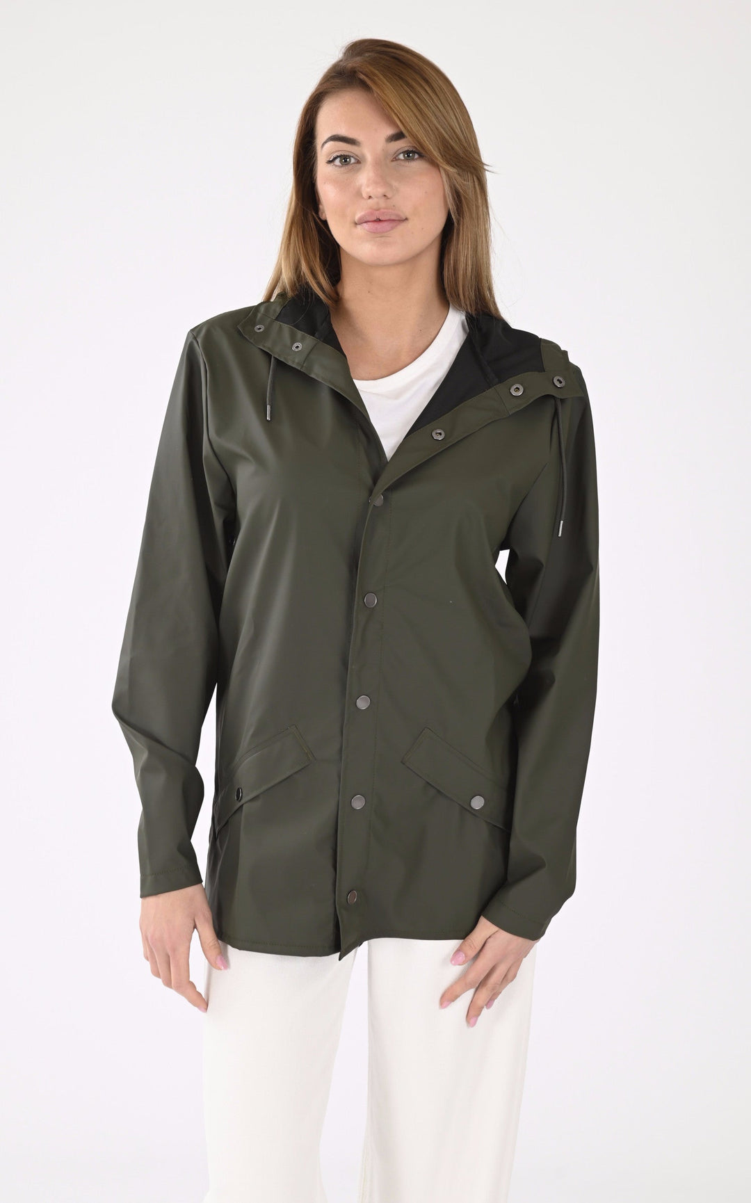 A "12010 JACKET" Kaki Rains Veste Mixte closed photo