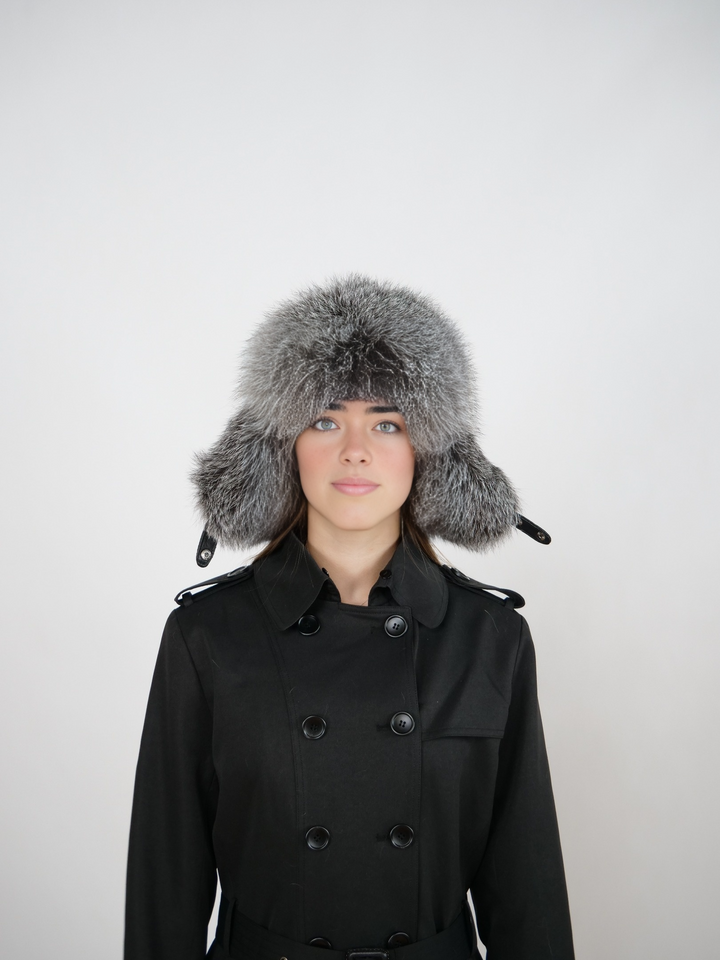 202 Fox Trapper Hat - Fox - Tillbehör - Svart