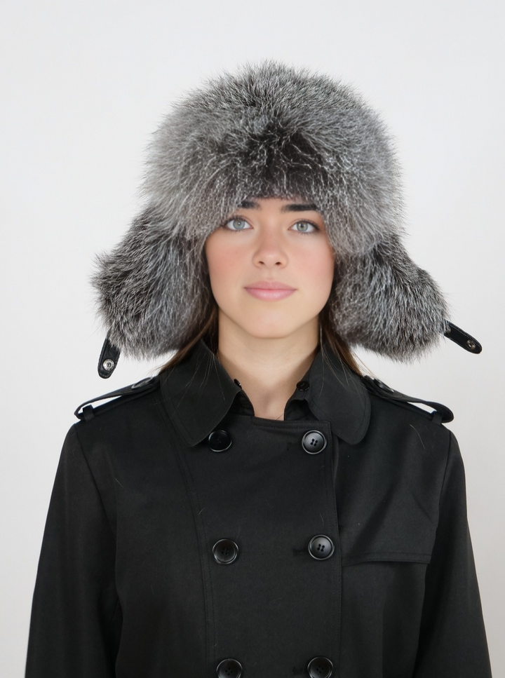 202 Fox Trapper Hat - Fox - Tillbehör - Svart