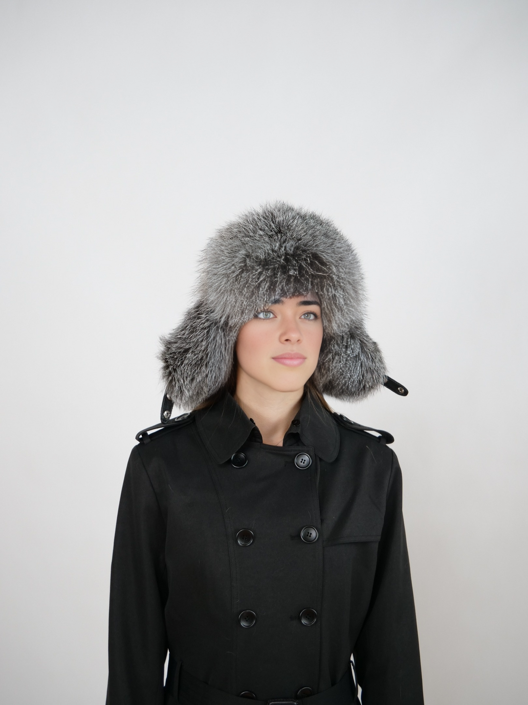 202 Fox Trapper Hat - Fox - Tillbehör - Svart