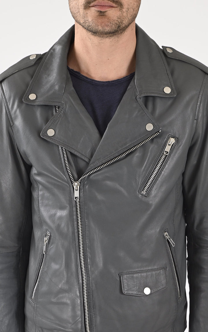 A "ROCKY" Gris Serge Pariente Perfecto Homme details photo