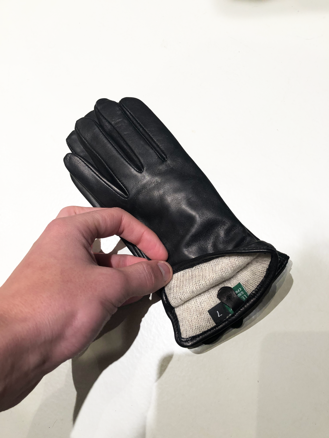 Z-1601 Plain Glove - Lamme Slink læder - Tilbehør - Sort