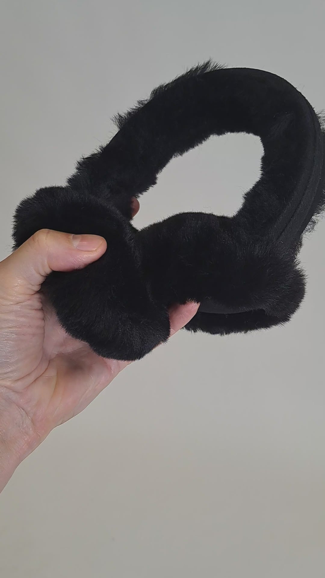 ZXM-207 Ear Muffs Suede Lamb - Women Black