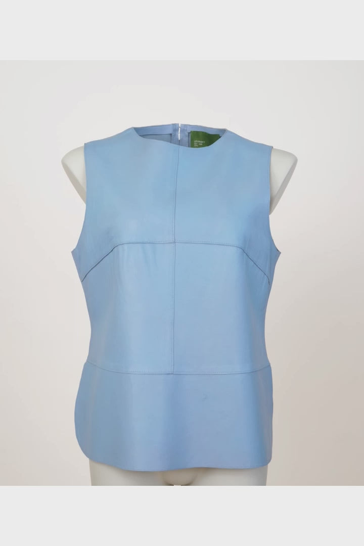 Hoopvest, 59 cm. - Lamb Dior Bonded Leather-Dames - Hemelsblauw