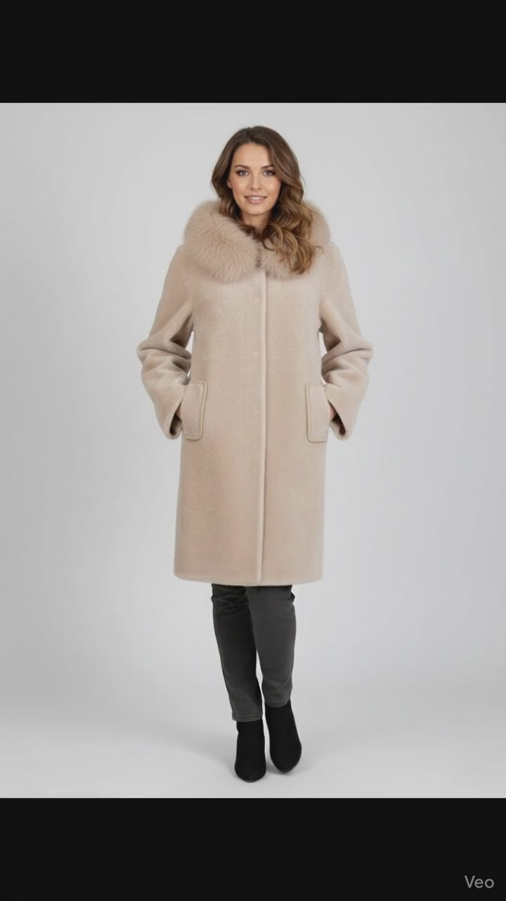 Ganix, 85 cm. - Hætte - Air Wool - Damer - Light Camel