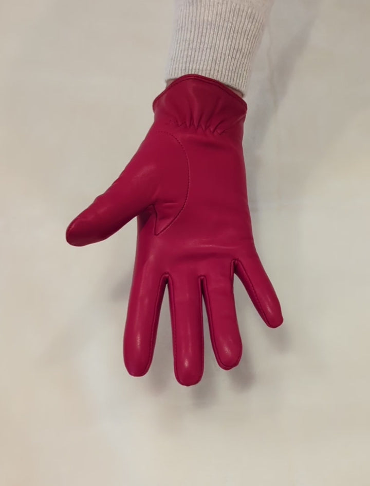 2687-2 Handschoen - Lam Slink Leer - Accessoires - Rood