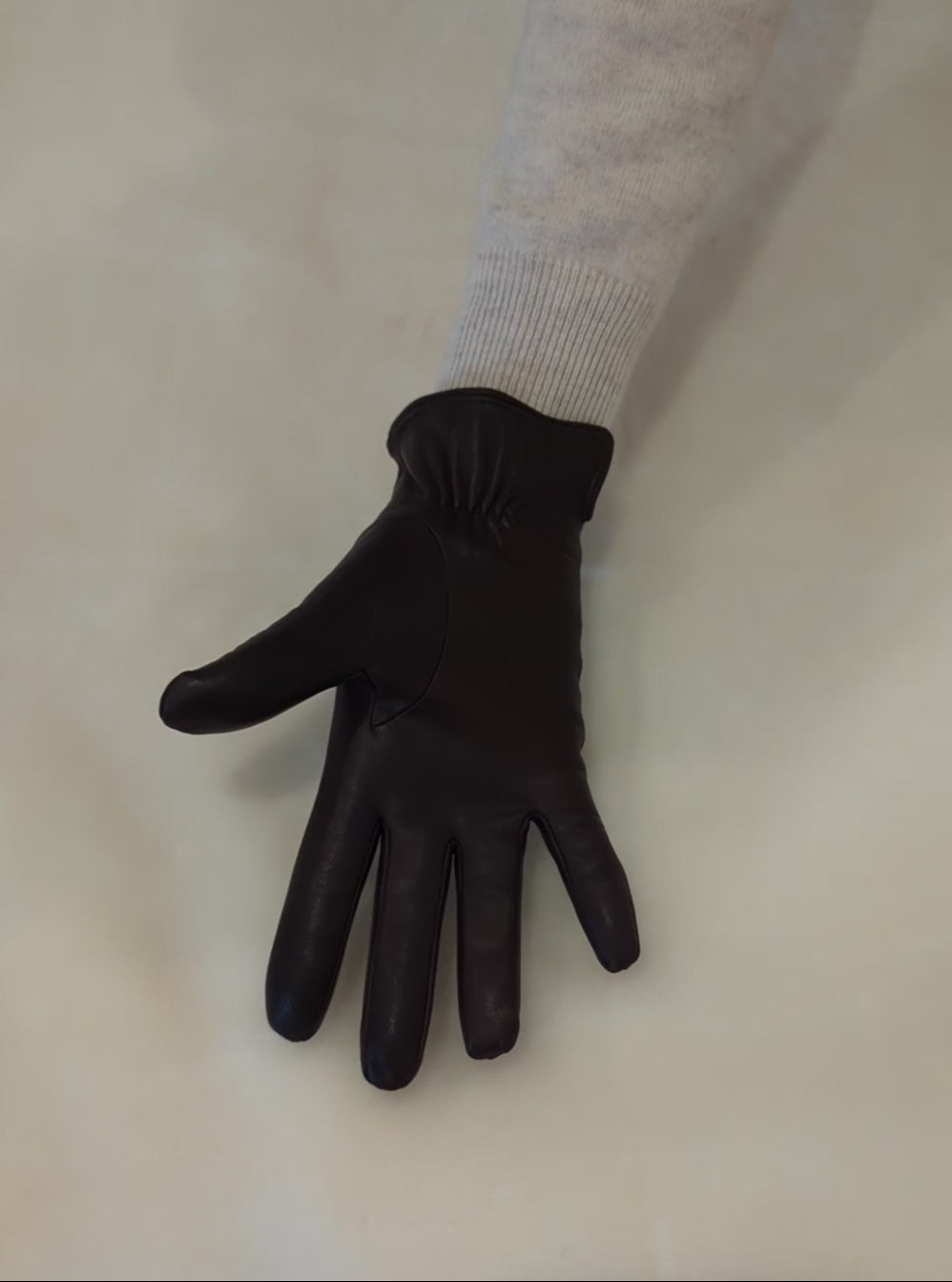 Z-1601 Effen handschoen - Lamsslinkleer - Accessoires - Bruin