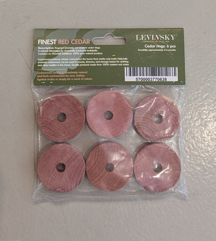 Ringe af cedertræ Beskyttelse mod møl ( 6 stk. ) Naturlig - Tilbehør - Naturlig