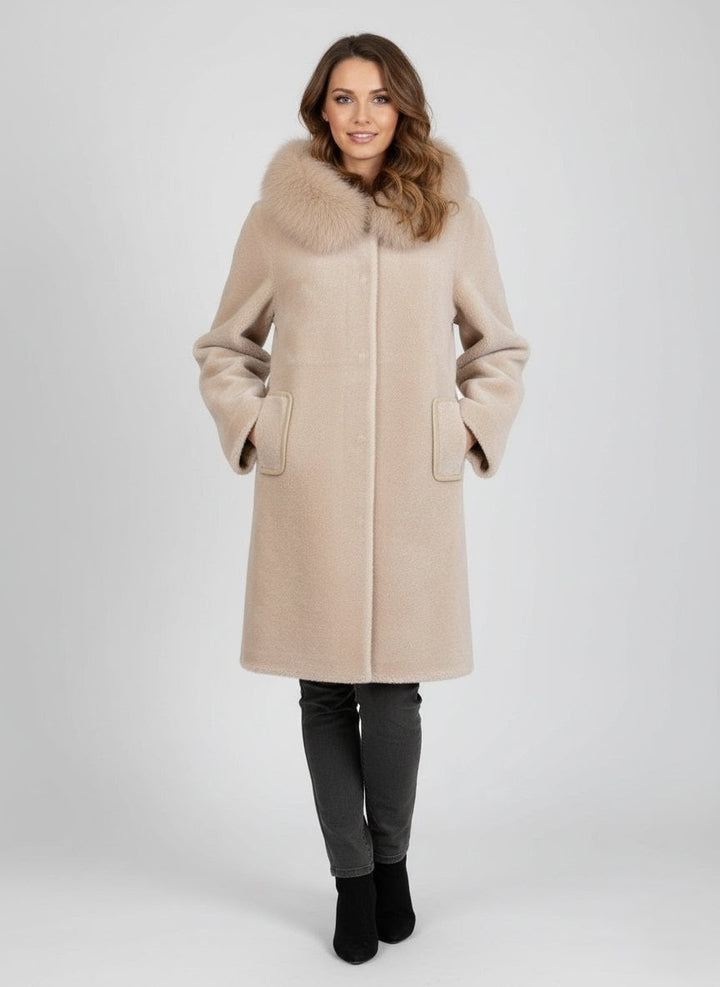 Ganix, 85 cm. - Hætte - Air Wool - Damer - Light Camel