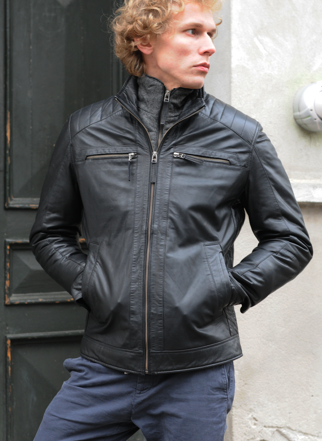 Smart - Lam Malli Leer - Heren - Zwart