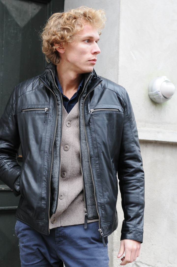 Smart - Lam Malli Leer - Heren - Zwart