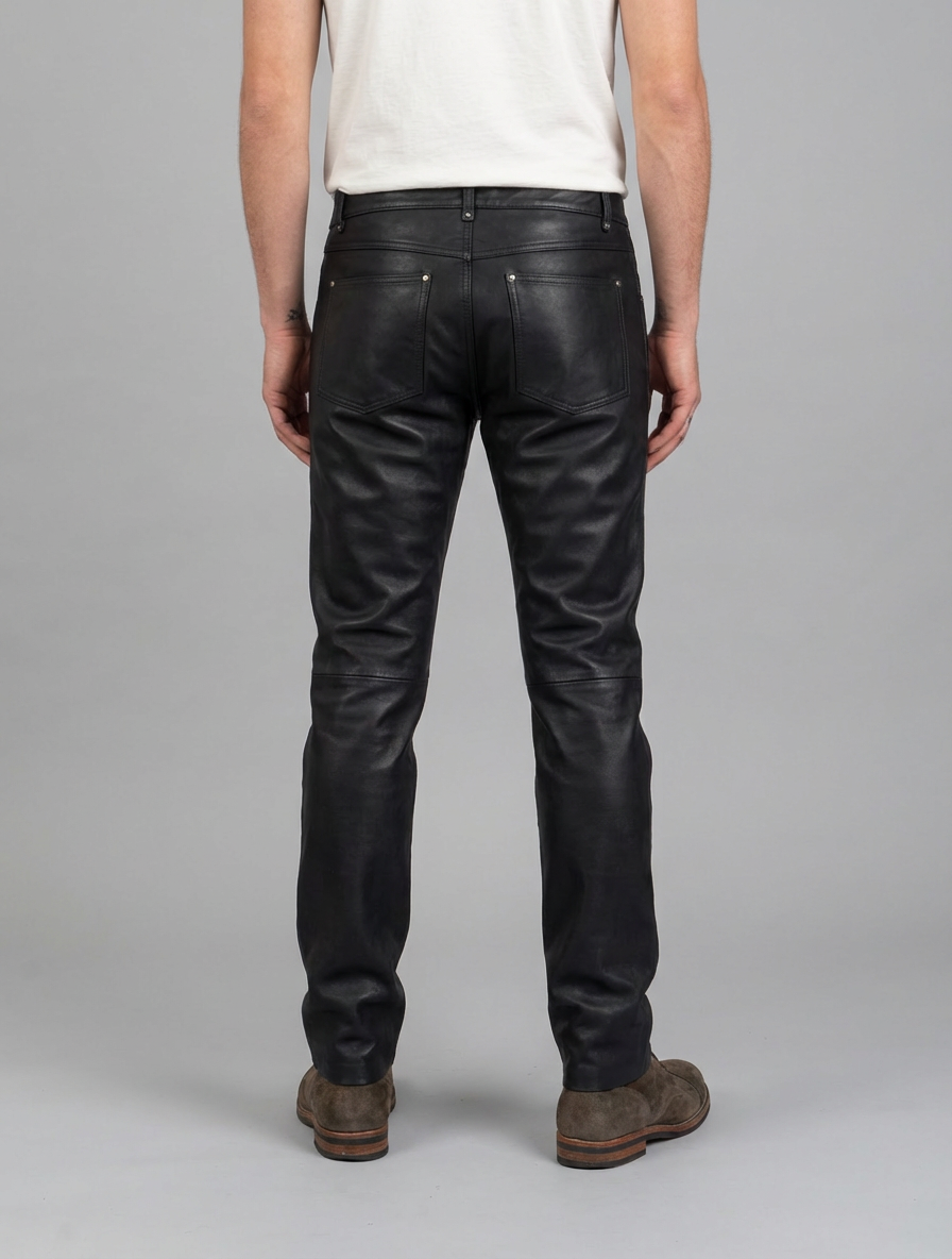 Jack Trouser Buffalo Skipper Leather - Man Brown
