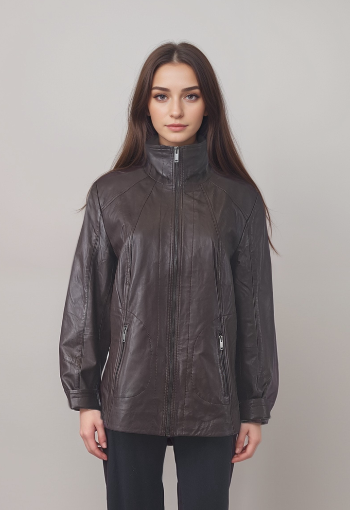 Ny Iden - Comfort, 65 cm. - Lamb Luxur Leather - Women - Parker Cognac