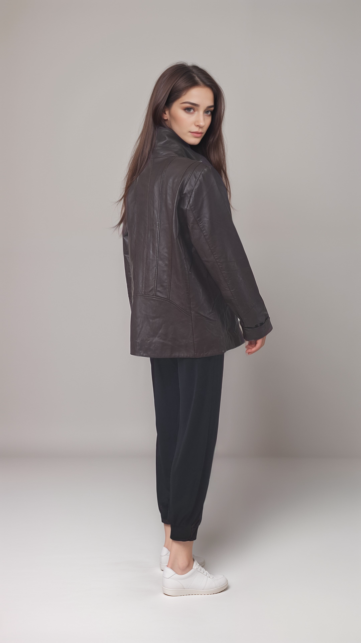Ny Iden - Comfort, 65 cm. - Lamb Luxur Leather - Women - Parker Cognac