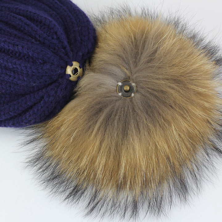 Beanie Hat - Prjónað Akrýl - Hvítur