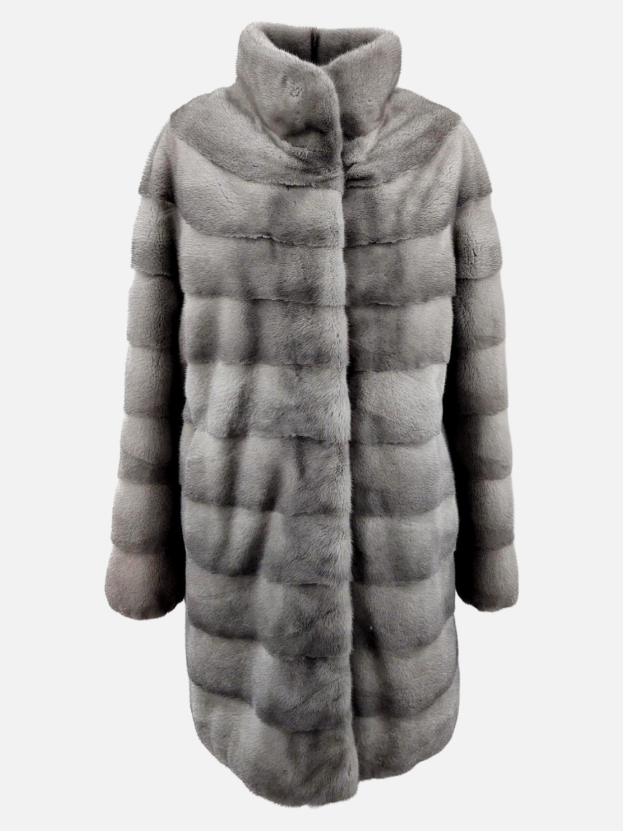Rosario, 85 cm. - Kraag - Nertsenjack - Dames - Saffier