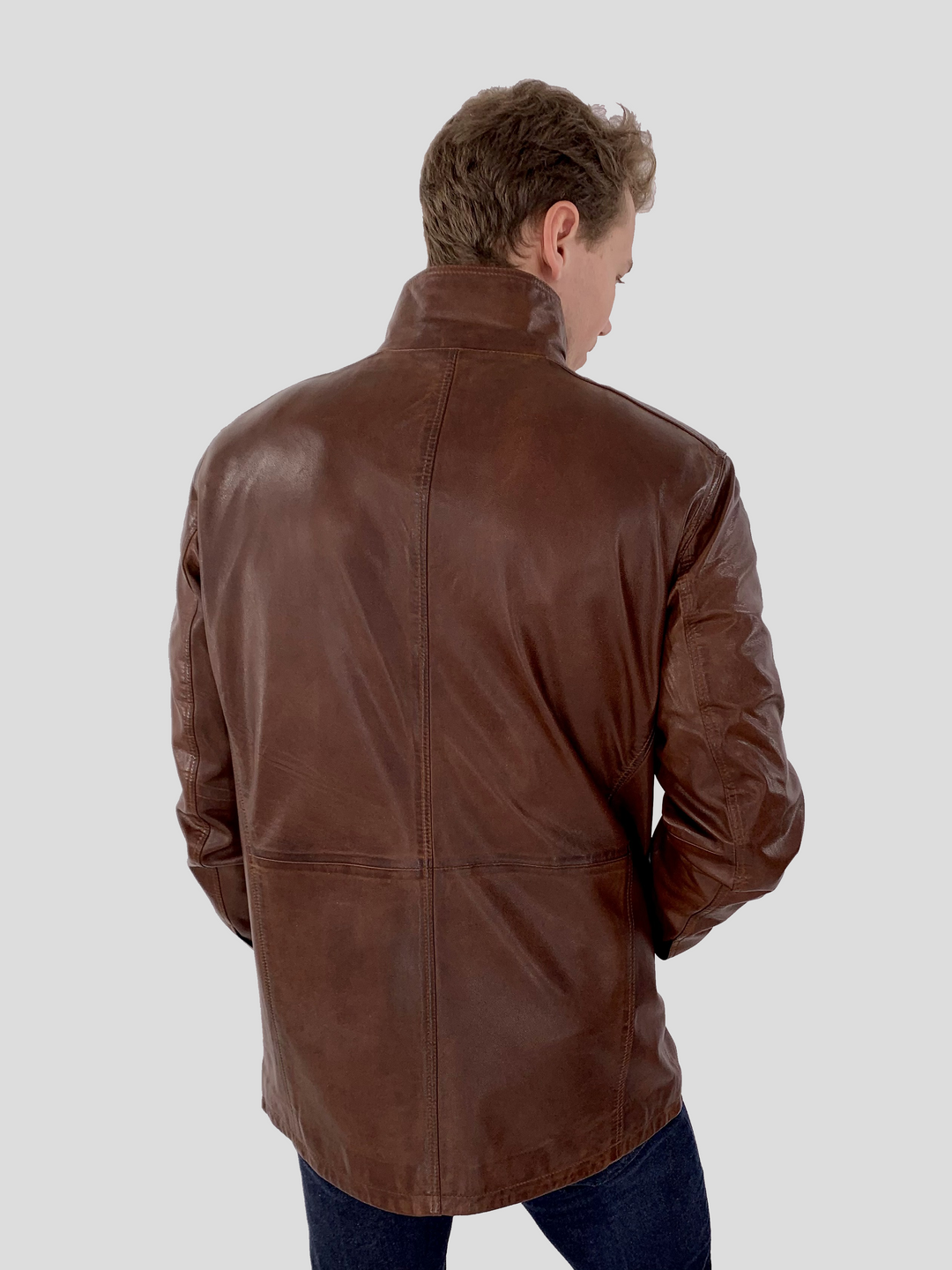 Brenton - Lang - Lammekobberlæder - Mand - Brun