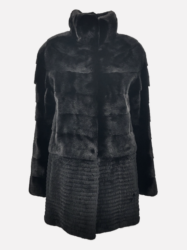 Thea, 80 cm. - Mink - Kvinder - Sort / Mink Pels - Levinsky - Kvinde
