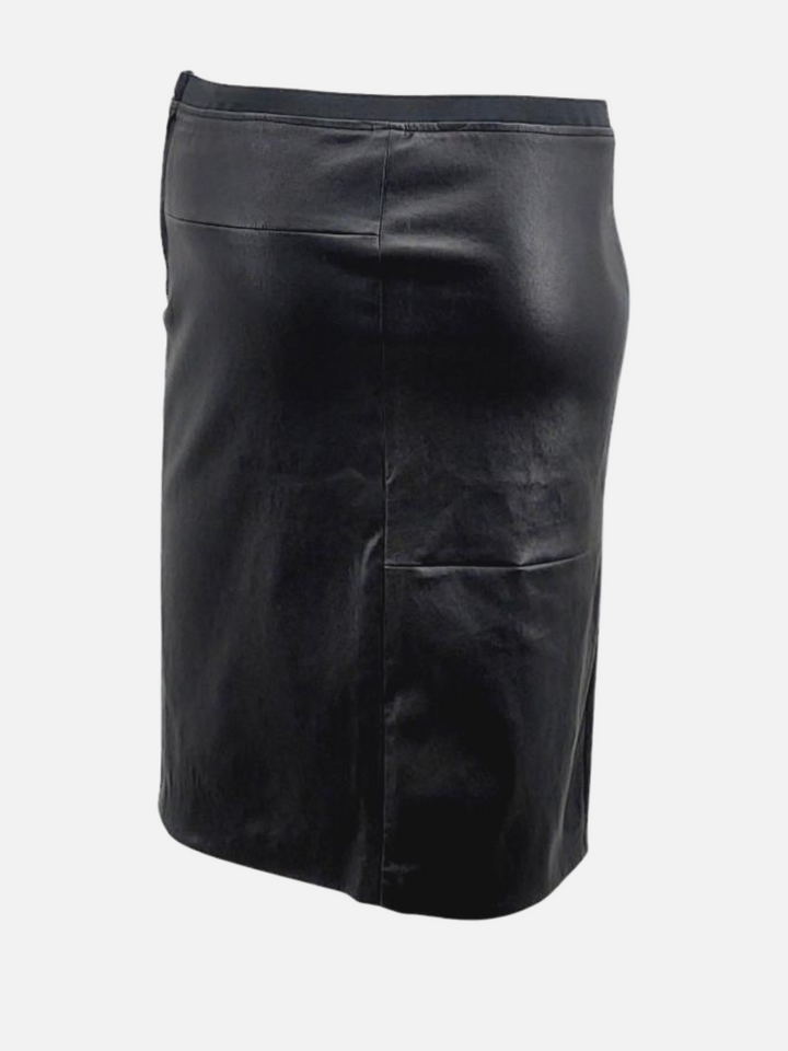 Mila Rok - Lamsstretch Leer - Dames - Zwart