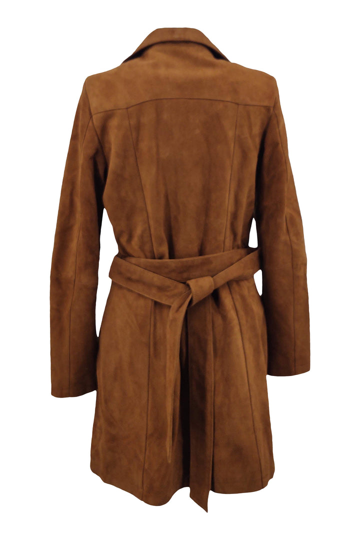 Trench Coat - Geitruskinn þykkt leður-Konur - Koníak / Læder Skinds Jakke - Levinsky - Kvinde | STAMPE PELS