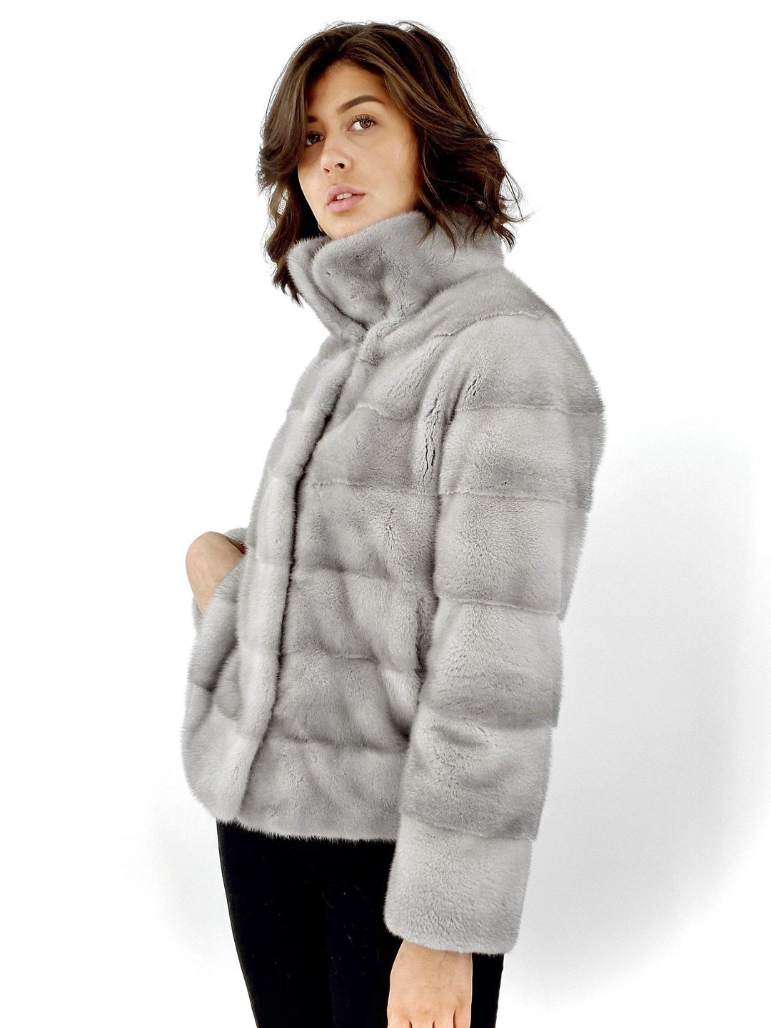 Olise, 60 cm. - Mink - Damer - Safir - Mink - Damer - Olise, 60 cm. - Mink - Women - Sapphire - Stampe Pels
