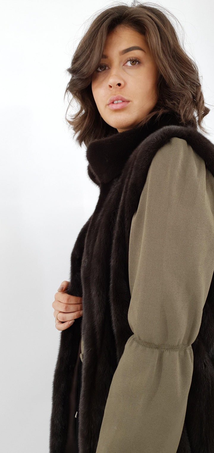 Denise West, 92 cm.  - Mink - Damer - Chokolade - Mink - Damer - Denise West, 92 cm.  - Mink - Kvinder - Chokolade - Stampe Pels
