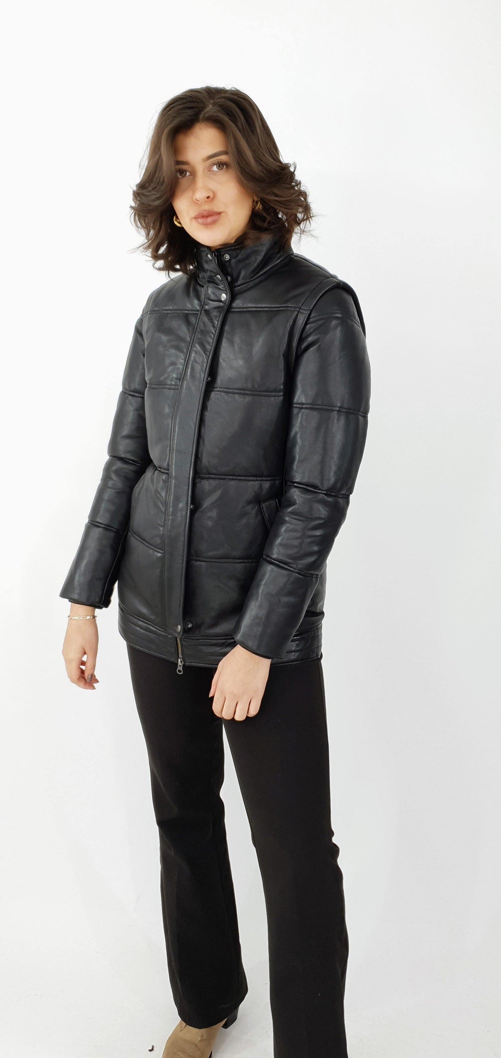 Vera - Lamb Malli Leer - Dames - Zwart - Lamb Malli Leer - Dames - Vera - Lamb Malli Leer - Dames - Zwart - Stampe Pels
