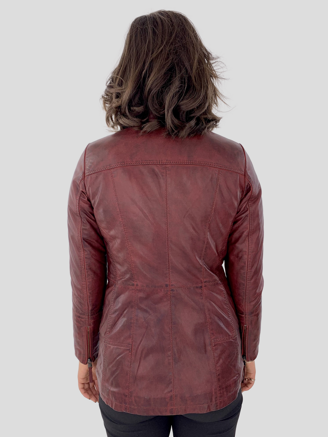 Eva - Lamskoperleer - Dames - Rood
