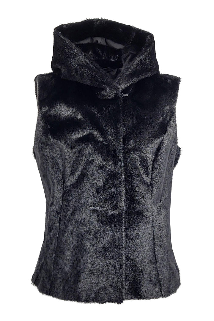 Dorte West, 61 cm. - Hette - Ringsel (Ringsæl) - Dame - Svart / Sæl Skinds Pels - Levinsky - Kvinde | STAMPE PELS