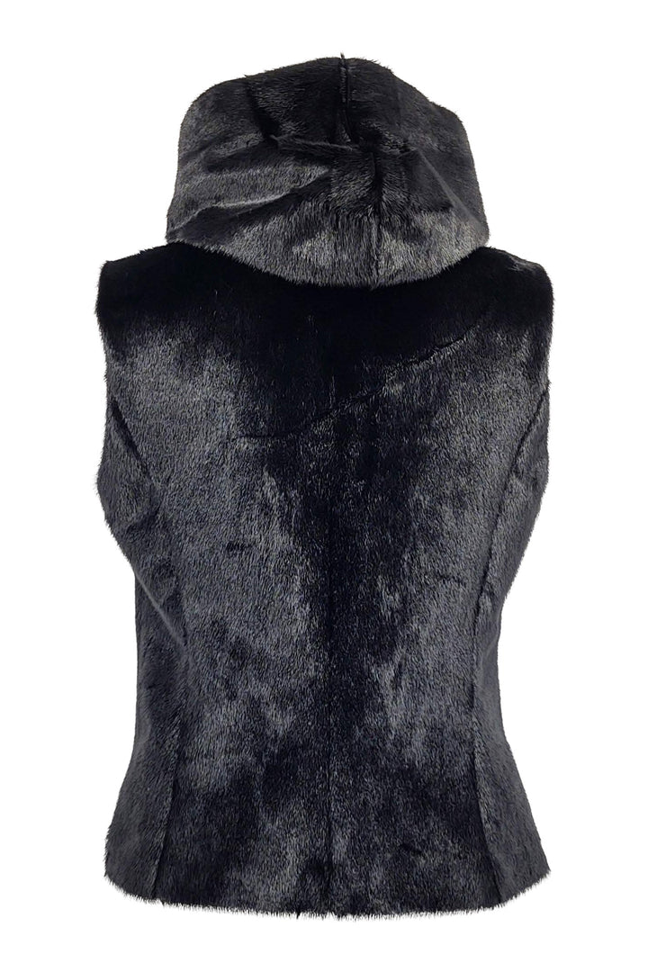 Dorte West, 61 cm. - Hette - Ringsel (Ringsæl) - Dame - Svart / Sæl Skinds Pels - Levinsky - Kvinde | STAMPE PELS