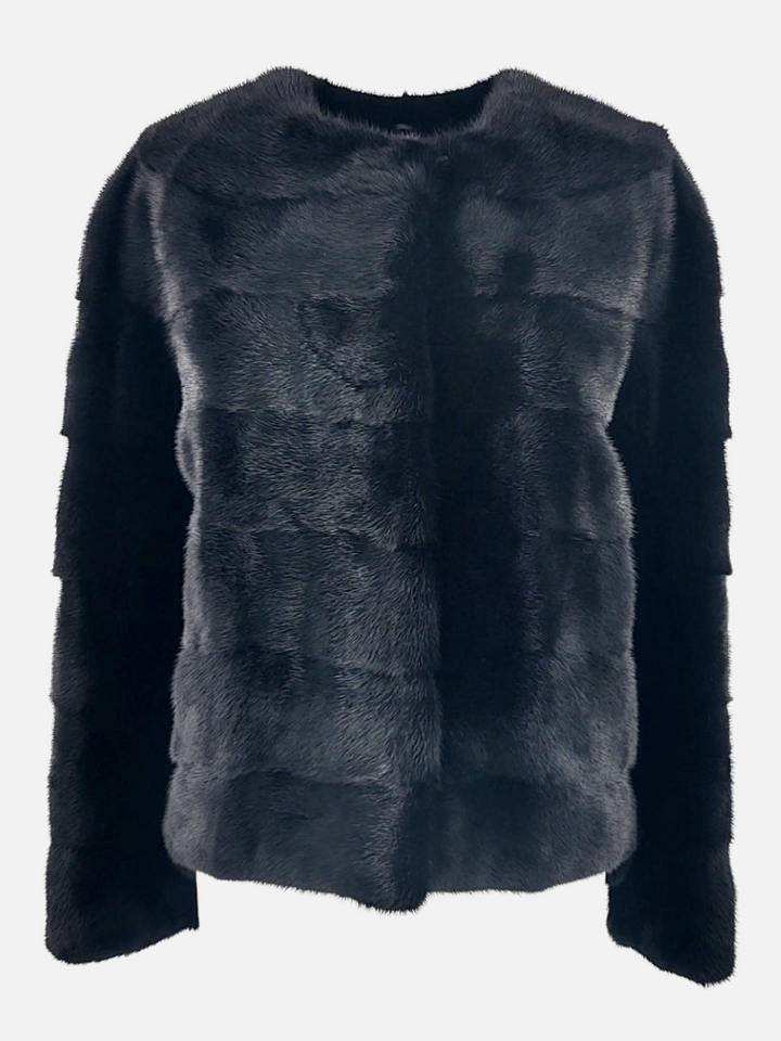 Asta, 60 cm. - Mink - Kvinder - Sort