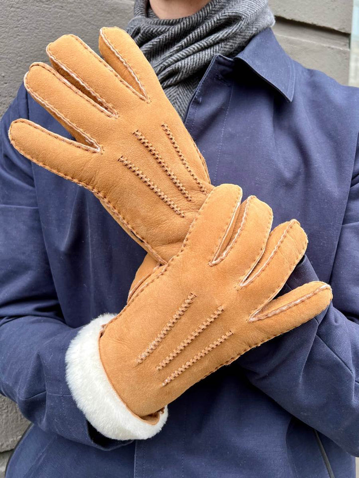 ZXM-010 Shearling Handsker - Kamel