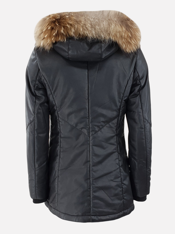 Nieuwe Valentina - Capuchon - Lam Eco Leer - Dames - Zwart