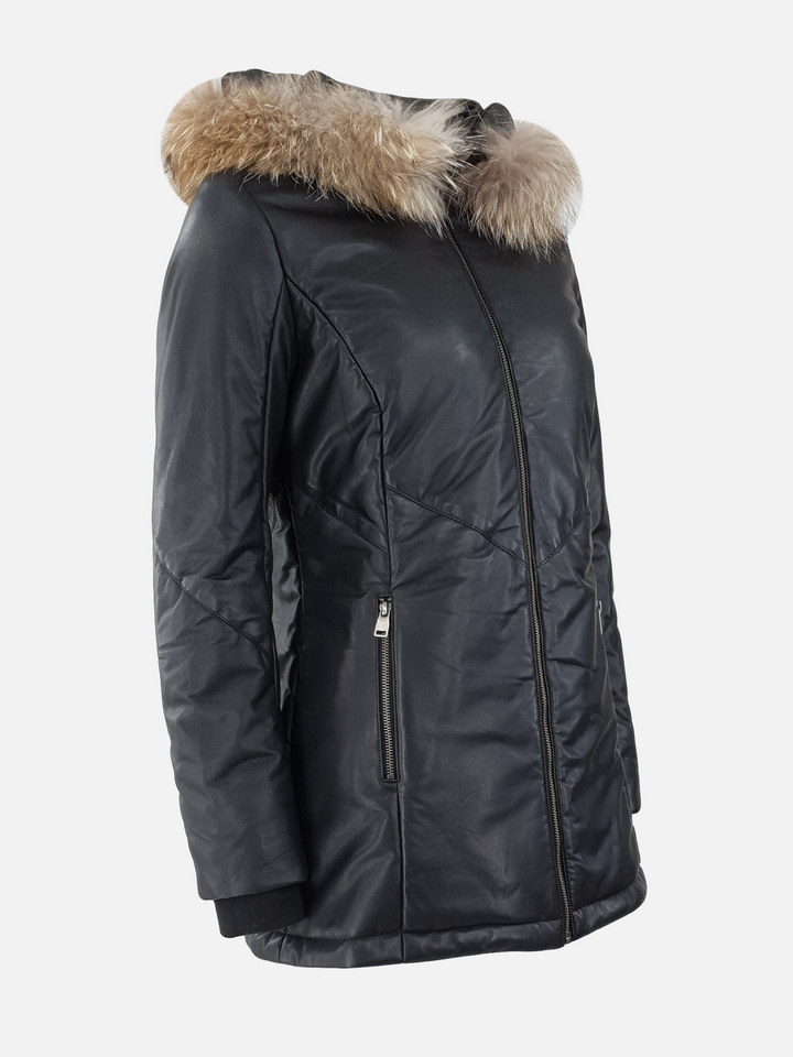 Nieuwe Valentina - Capuchon - Lam Eco Leer - Dames - Zwart