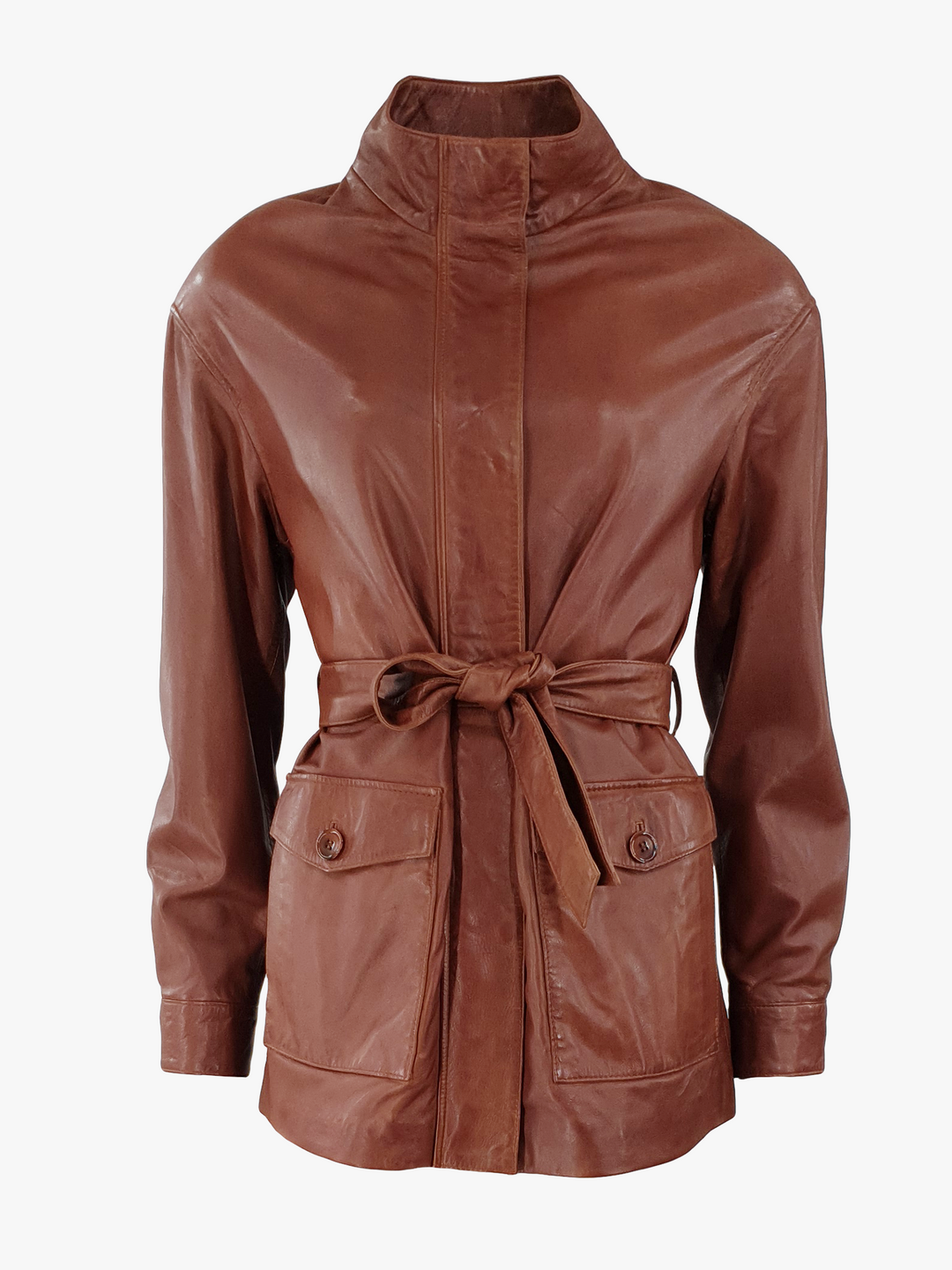 Eira - Lam Malli Leer - Dames - Donker Cognac