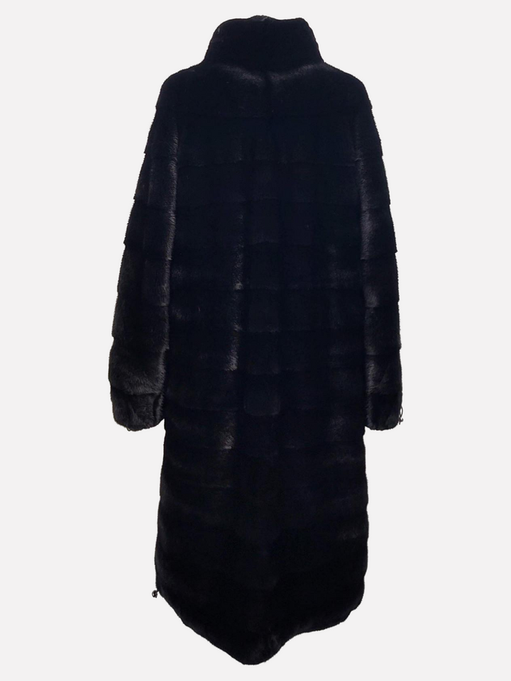 Acropoli, 105 cm. - Visone Tinto - Donna - Nero / Pels Visone - Levinsky -Kvinde