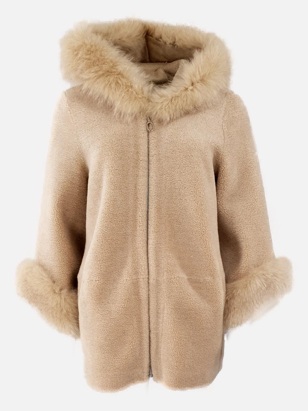 Franciane, 78 cm. - Hætte - Air Wool - Damer - Light Camel