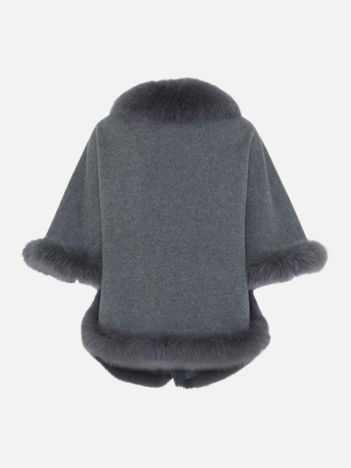 Chadron Cape, 65 cm. - Tyndere Double Face Wool - Grå