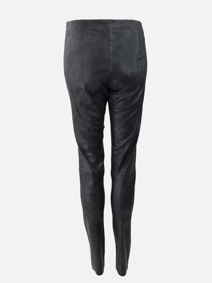 Luna Broek - Lamsstretch Leer - Dames - Zwart