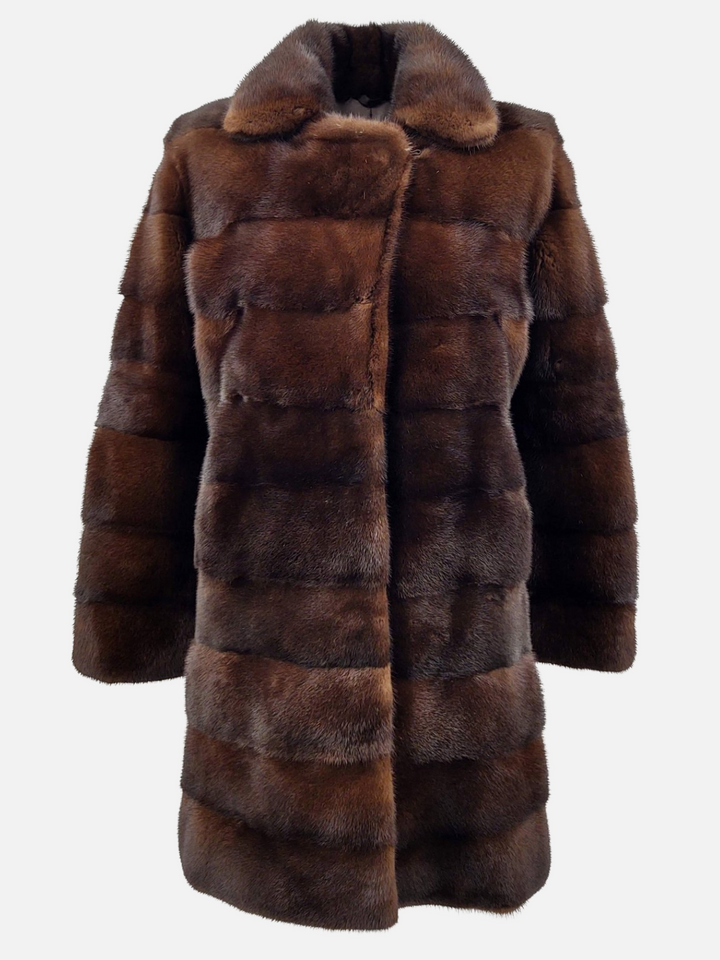 Vesta, 85 cm. - Visón - Chaqueta - Mujer - Caoba
