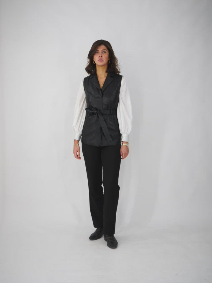 Zaylee West - Lamb Thick Dace Leather -Dame - Svart