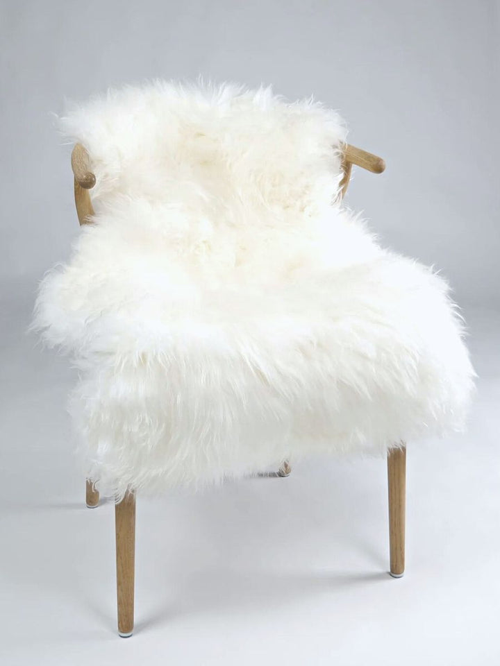 Teppe 60*90 cm. - New Zeeland saueskinn - Hvit