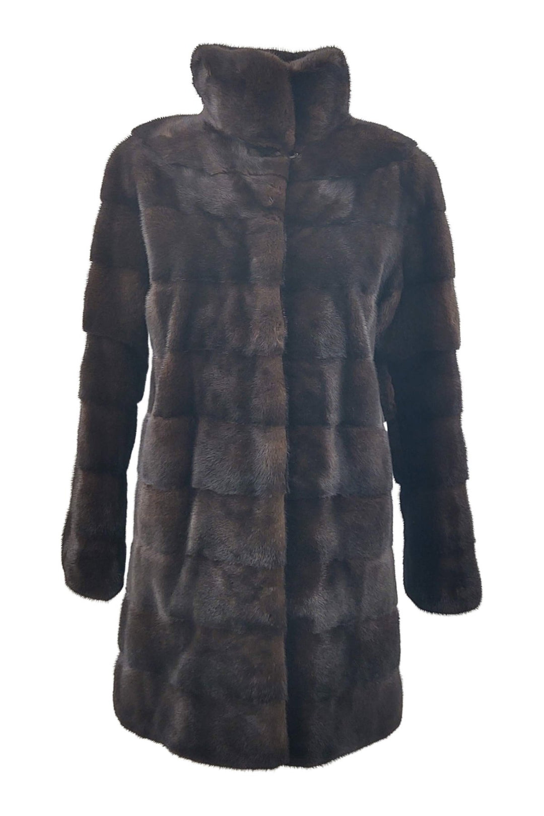 Petrovski, 85 cm. - Jakke - Krage - Mink - Dame - Mahogny