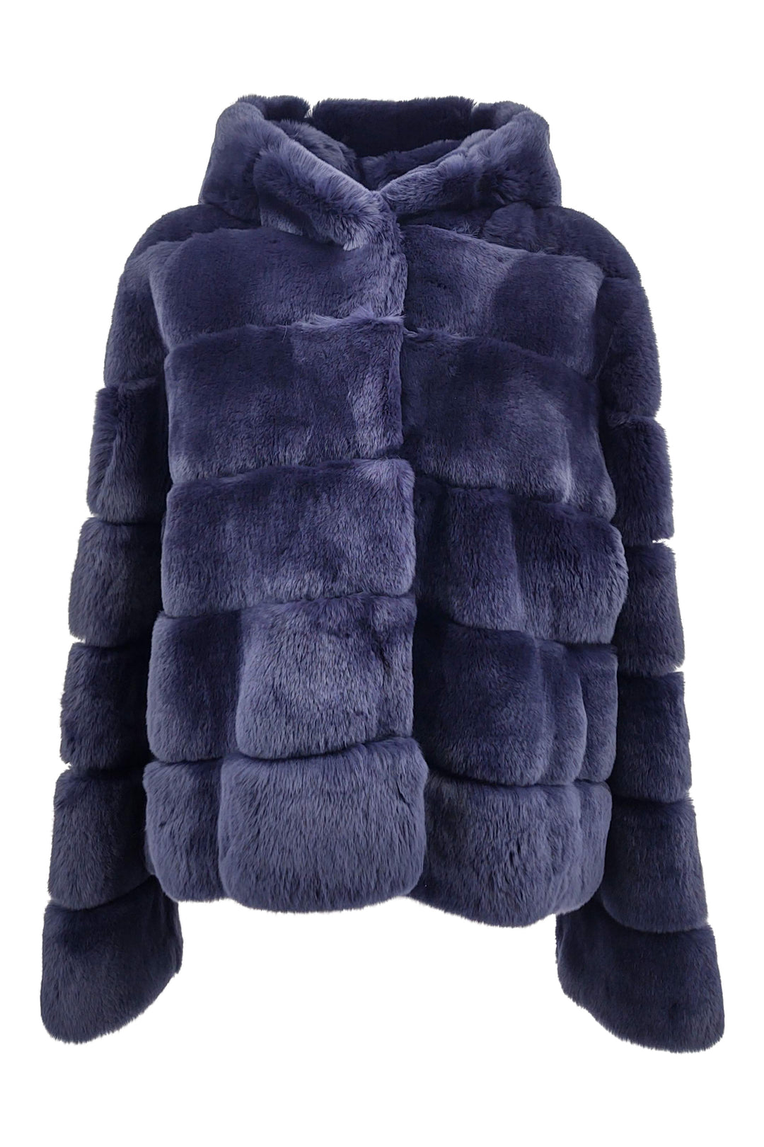 Petrovski, 60 cm. - Hætte - Rex - Damer - Navy / Rex Kanin Pels - Levinsky - Kvinde | STAMPE PELS