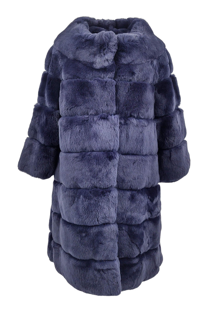 20156A, 75 cm. - Rex - Dam - Navy / Rex Kanin Pels - Levinsky - Kvinde | STAMPE PELS