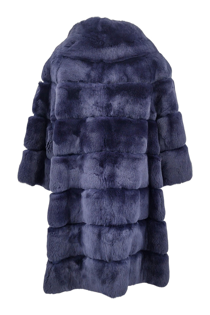 20156A, 75 cm. - Rex - Dam - Navy / Rex Kanin Pels - Levinsky - Kvinde | STAMPE PELS