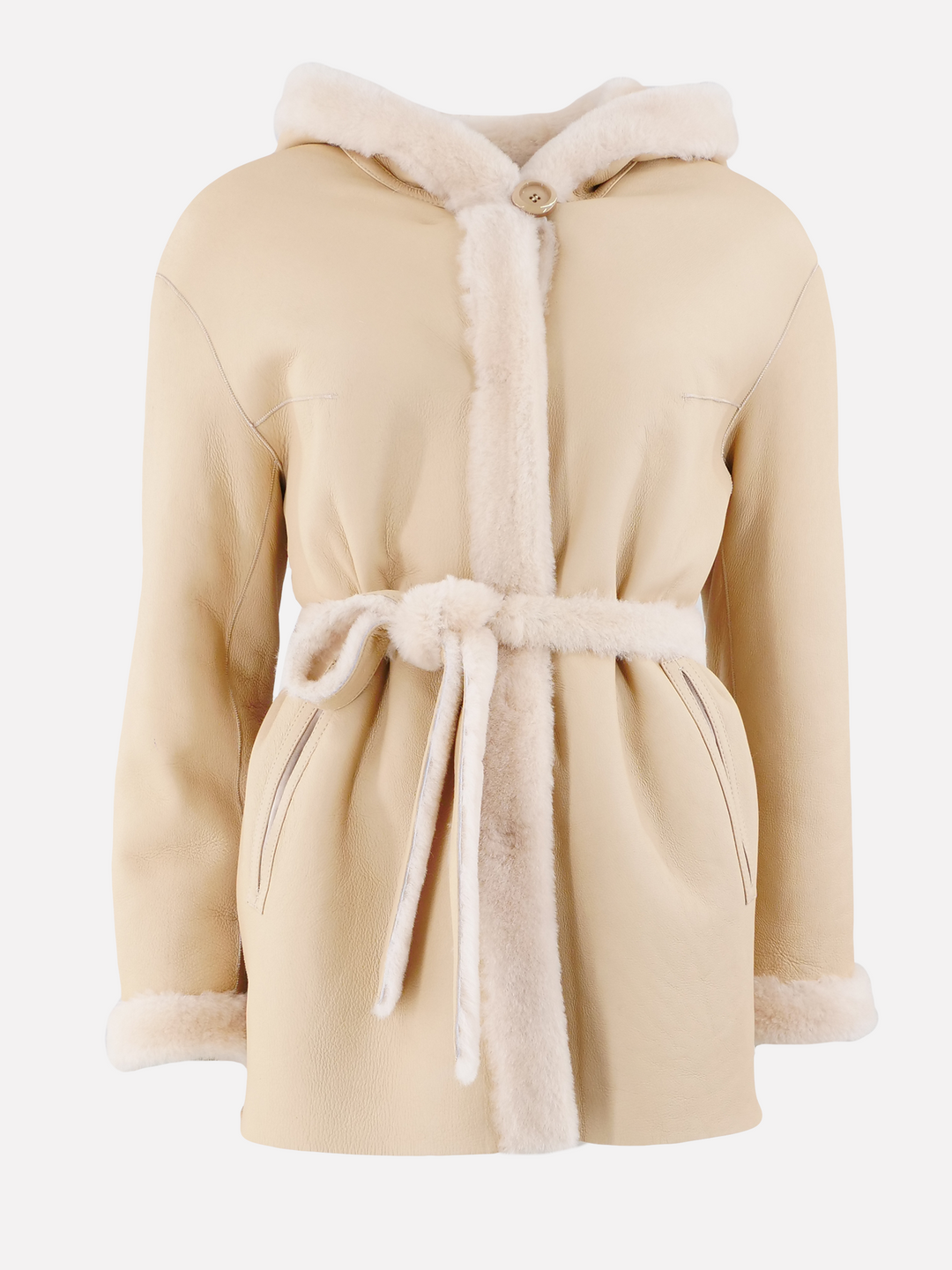 Floss, 80 cm. - Hette - Nappa Lamb - Dame - Mørk Beige
