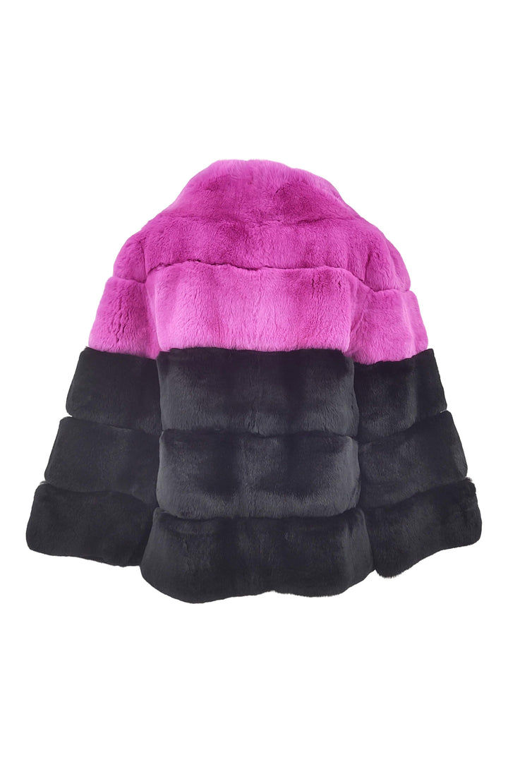 FM 1053 Mix, 55 cm. - Rex - Damer - Pink & Black / Rex Kanin Pels - Levinsky - Kvinde | STAMPE PELS