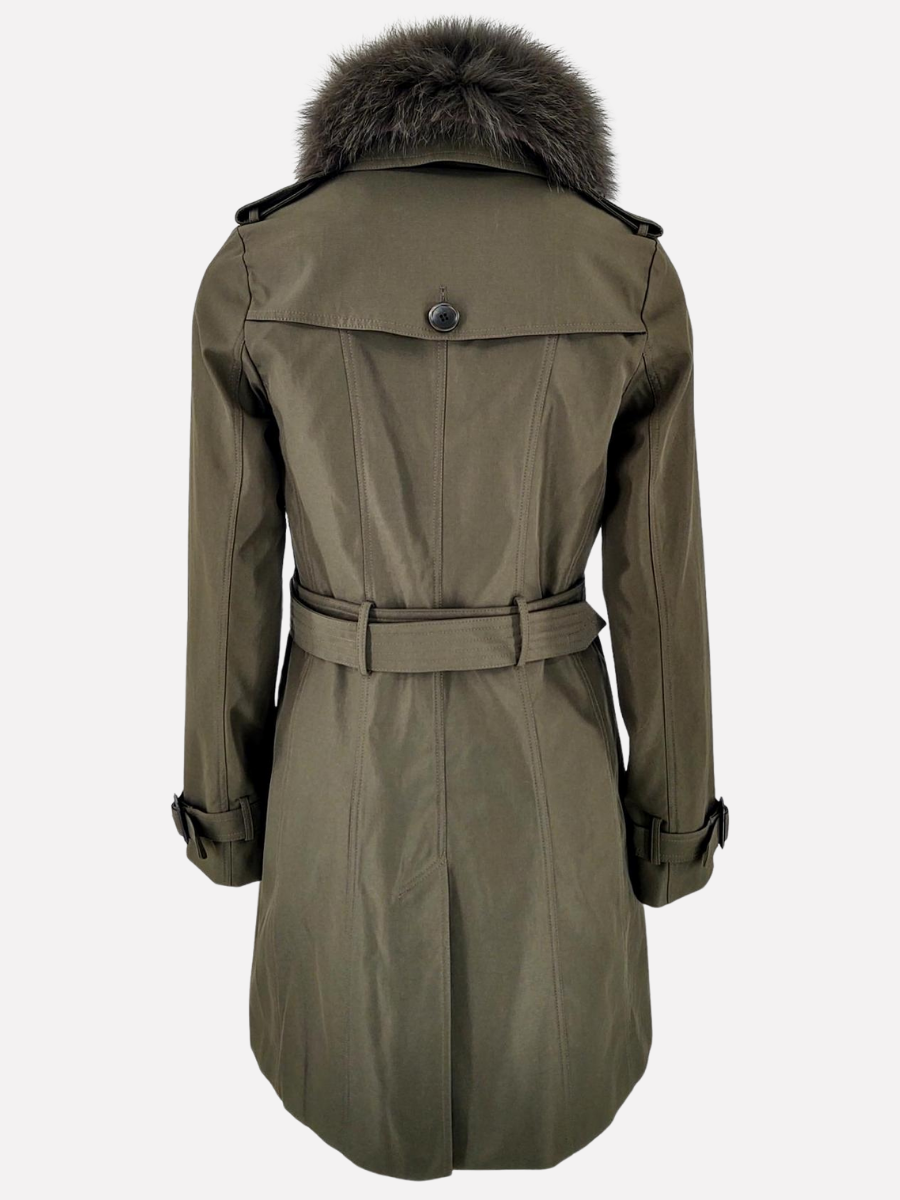 Daisy - Army - Trenchcoat med pelskrave - Damer