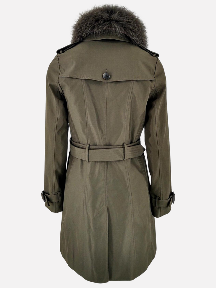 Daisy - Army - Trenchcoat med pelskrave - Damer